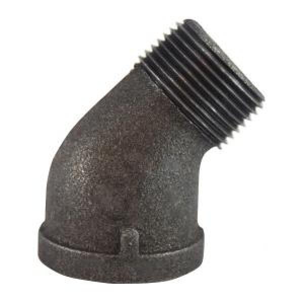 Street Elbow, 45° Elbow Fitting/Connector, 1 Inch Nominal, 300 psi Pressure, Malleable Iron, Black Oxide, Import