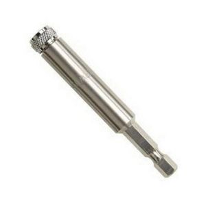 Bit Holder, Magnetic Turned, 1/4 in Drive, Hex Drive, 1/4 in Shank, Hex Shank, 1/4 in Hex, 3 in Overall Length, 3/8 in Dia, Steel