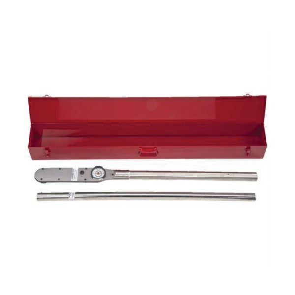 Dial Torque Wrench, Dual Scale, 1 in Drive, 200 to 1000 ft-lb, Head Fixed/Ratcheting, Graduations: 20 ft-lb, 74-1/4 in Overall Length, CW/CCW Rotation, +/-3 % Accuracy, 5000 Cycles Minimum, Plain Grip Handle, Specifications Met: ASME B107.14M, ISO 67