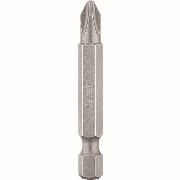 Screwdriver Bit, Standard Single End, #3 Point, Phillips® Point, 2 in Overall Length, Hex Shank, 1/4 in Shank, Steel
