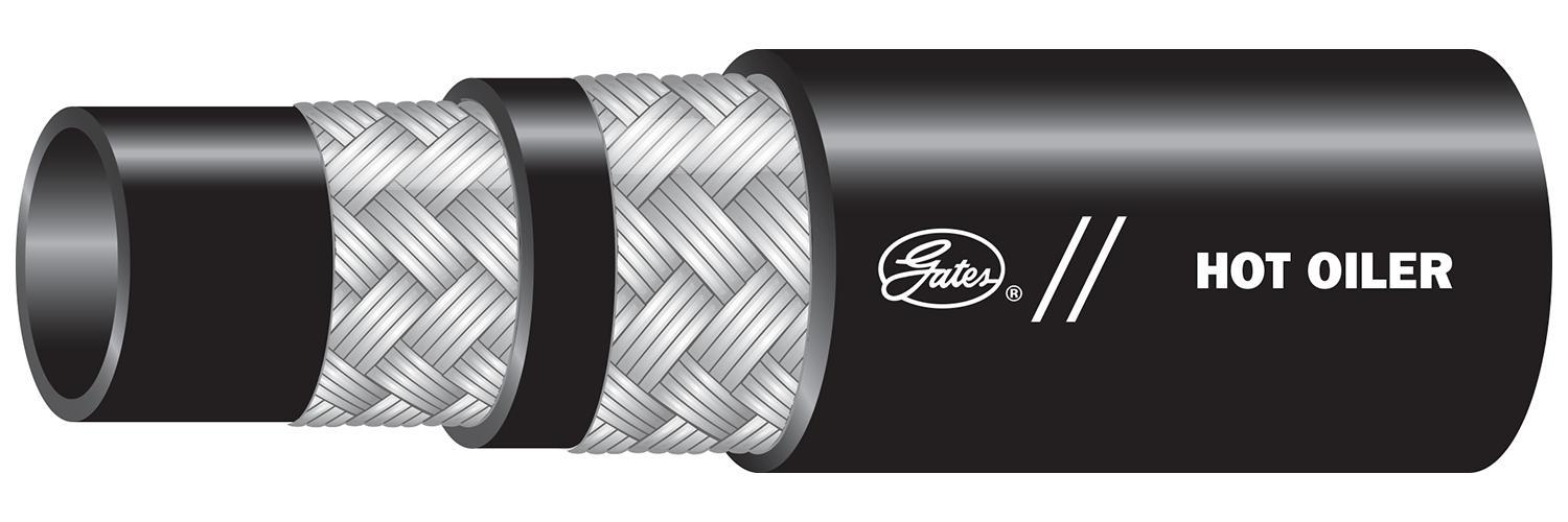 Hydraulic Hose, Static Pressure, Series: G22, 1.5 in ID, 2.15 in OD, 100 ft. Length, 2300 psi Working, -40 to 300 °F, Nitrile, Black, Import