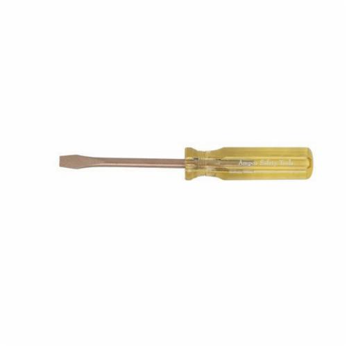 Screwdriver, Slotted Point, 3/8 in Point, 13 in Overall Length, Round Shank, 8 in Shank Length, Alloy Steel Shank, Specifications Met: ASTM A342/F2503, Insulated: No, No Magnetized Tip, ESD-Safe: No, Fluted, Acetate Handle, Natural