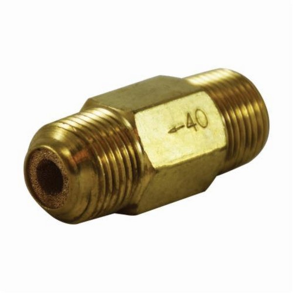 Nipple Inline Filter, 1/8 Inch Thread, 40 micron Filter, 300 psi Pressure, Brass Body/Sintered Bronze Element