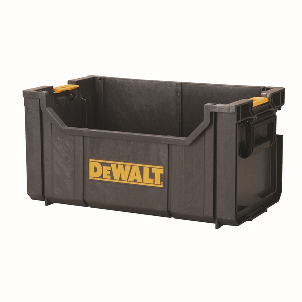 Tote, 44 lb Capacity, 10 in H x 21 in W x 10-1/2 in D Inside, 21-7/8 in L x 12-7/8 in W x 10-7/8 in H Outside, Polypropylene, Black