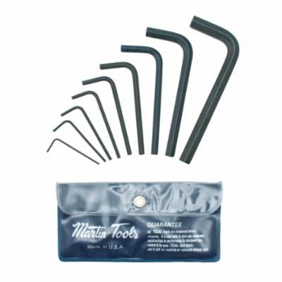 Hex Key Wrench Set, 9 Piece, Steel, Industrial Black