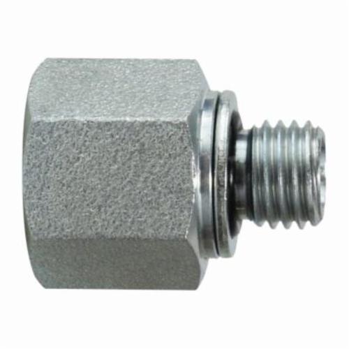 Hydraulic Adapter, 1 Inch x M33x2 Nominal, FNPT x Metric Thread, Steel