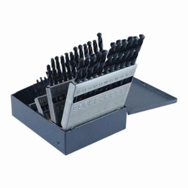 Jobber Length Drill Set, Series: 2001G, Metric System of Measurement, 1 mm Minimum Drill Bit Size, 5.9 mm Maximum Drill Bit Size, 118 deg Drill Point Angle, 50 Piece, Specifications: 4XD in Depth of Cut, Radial Point, Right Hand Cut, Spiral Flute, St