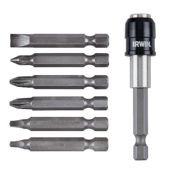 Screwdriver Bit Set, Quick-Change, 7 Piece