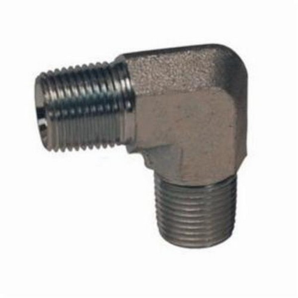 Hydraulic Elbow, Series: 5500, 3/4-14 Nominal, Male NPTF, 90°, 2500 psi, Carbon Steel, Zinc Plated, Domestic