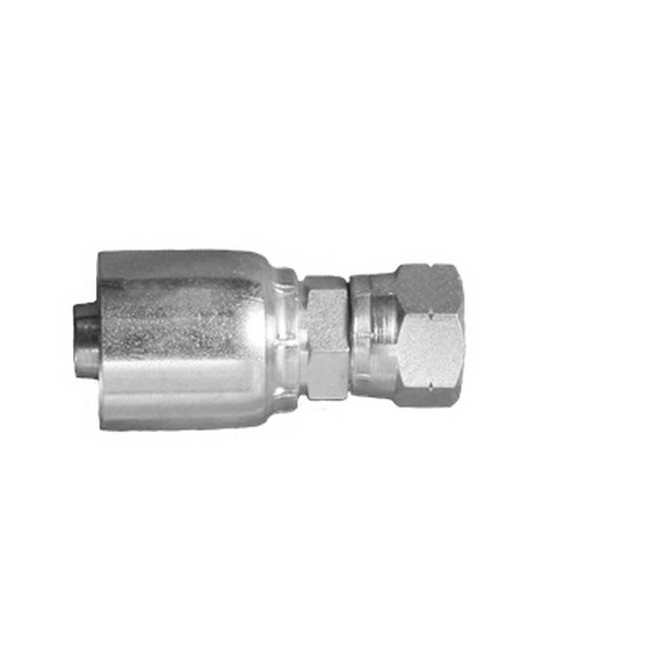 Hydraulic Swivel Fitting, 3/8 Inch Inside Diameter, 3/4-16 Inch Thread Size, 2.45 Inch Overall Length, Female Swivel, JIC 37° Flare, SAE J514, Steel