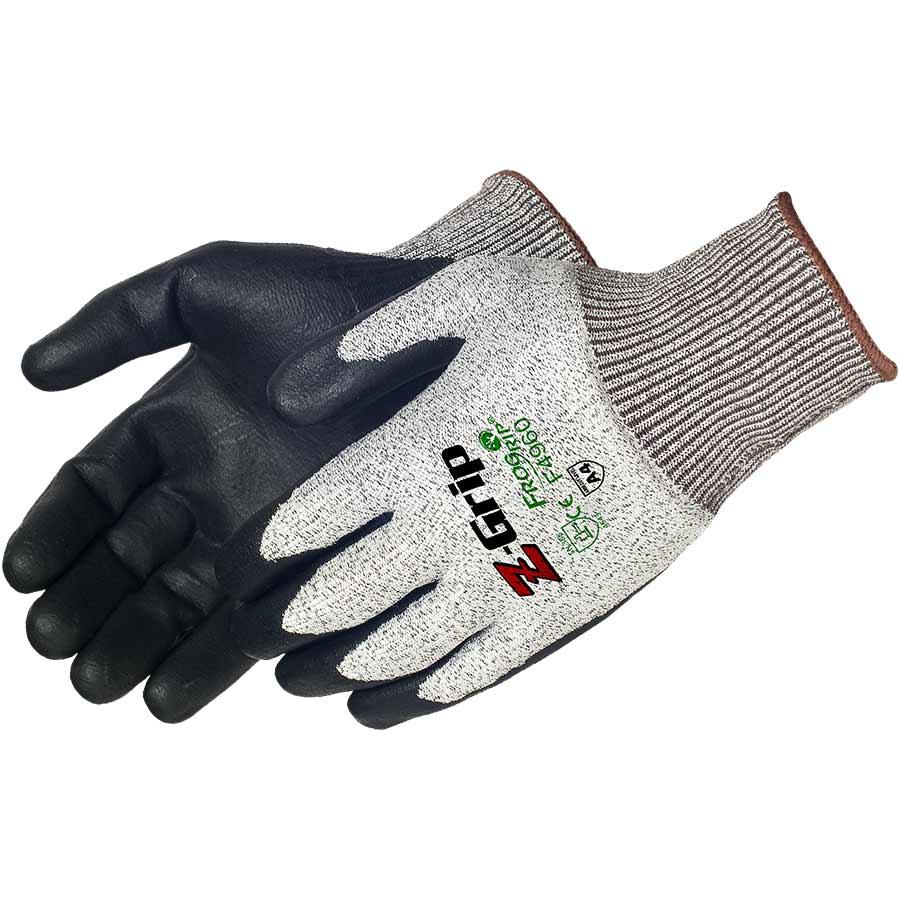 Glove, Series: F4960, L Size, Polyurethane Palm, HPPE, Salt & Pepper, Knit Wrist Cuff, ANSI Cut-Resistance Level: A4, ANSI Puncture-Resistance Level: 3, Resists: Abrasion/Cut/Puncture/Tear