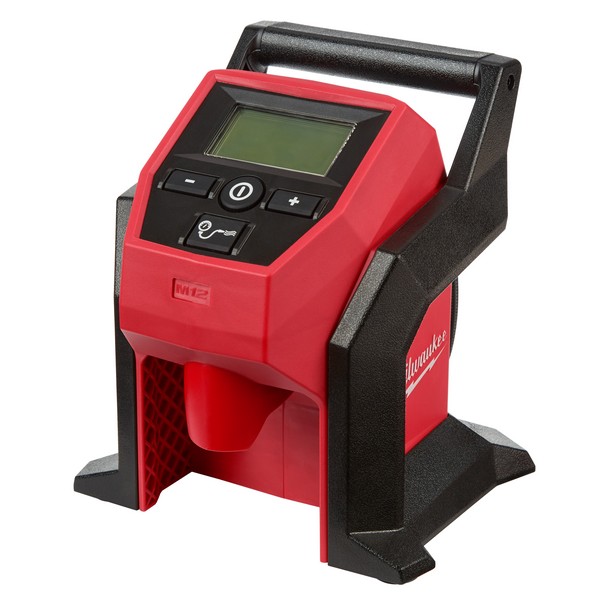 Cordless Compact Inflator, 26 in L Hose, 120 psi Pressure, Plastic, Black/Red, 6.5 in L x 3.83 in W x 7.5 in H Dimensions
