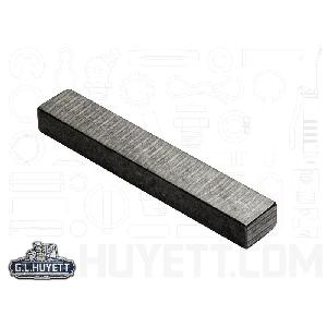 Machine Key, Bi-Lateral Imperial Rectangle, Stainless Steel, 5/16 in Height, 6-1/4 in Length, 3/8 in Width, Form B Key, 316 Grade, Plain