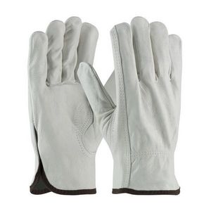Drivers Gloves, Men's Regular Grade, Series: 68-163, L, Grain Cowhide Leather Palm, Grain Cowhide Leather, Natural, Keystone Thumb, Unlined, Slip-On Cuff, Uncoated, Shirred Elastic Closure, 9.8 in Length, Resists: Abrasion