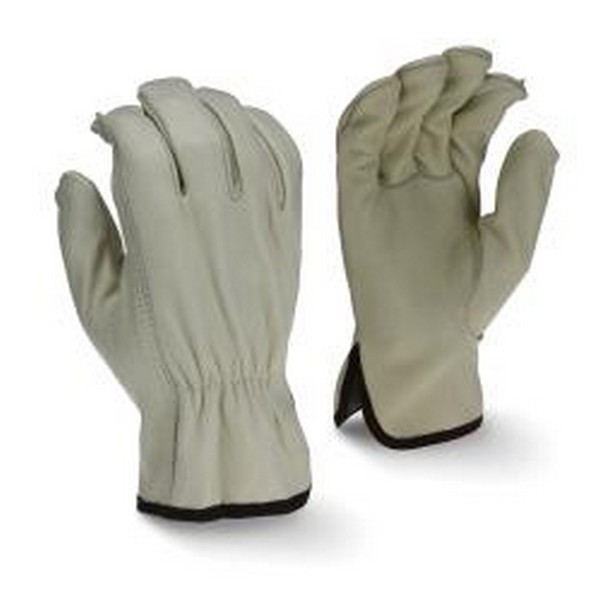 General Purpose Gloves, Premium Grain, Series: RWG4420, Drivers Glove, M Size, Cowhide Leather Palm, Cowhide Leather, Keystone Thumb Style, Shirred Wrist Closure