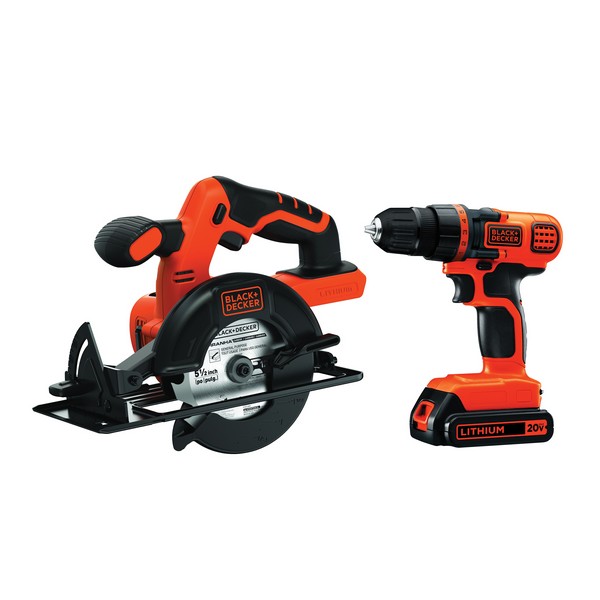 Drill/Driver and Saw Combo Kit, Circular Cordless, Tool/Kit: Kit, 20 V, Lithium-Ion Battery, Specifications: 2-Tool