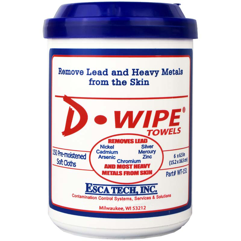 Disposable Towel, Lead Removal, 150 Towels/Canister, 6 Inch Width, 6-1/2 Inch Length, White, Citrus, 8/Case