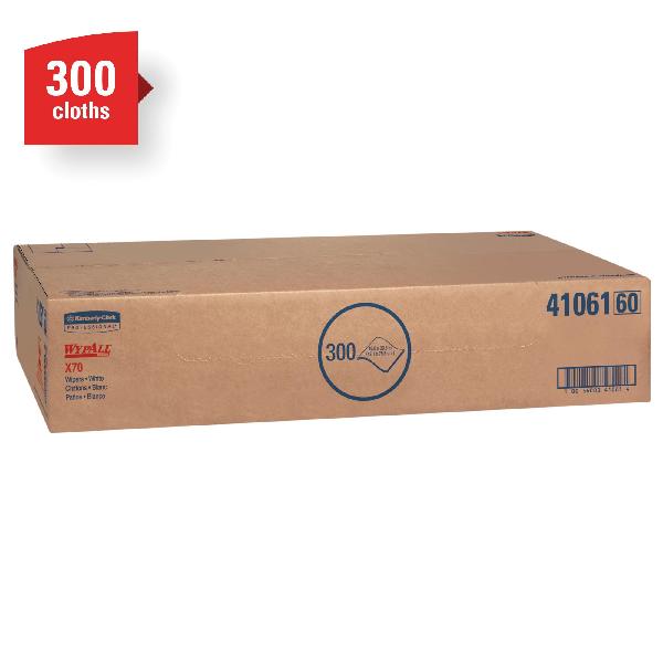 Cleaning Wiper, Long Lasting Reusable, Series: X70, 16.6 x 29.8 in Size, 300 Sheets Capacity, White, Hydroknit*