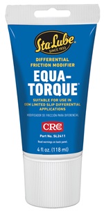 Friction Modifier, Differential Non-Flammable Wet Film, Series: Equa-Torque®, Tube Container, 4 Oz Container, 4 Oz Net Weight, Mineral Oil Base, Composition: Distillate (Petroleum), Hydro Treated Heavy Naphthenic, Methanol, Liquid Form, Amber, Mild P