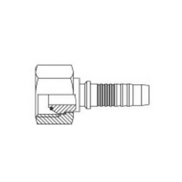 Swivel Adapter, 2-Piece Stem Non-Skive, 3/8-19 Nominal, Female BSPP End Style, 22 mm Hex, 2.07 in Length