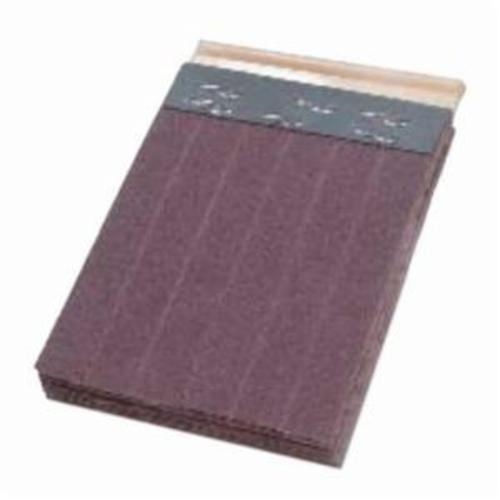Abrasive Segment, Slashed, 4 in Width, 4 in Height, 1/2 in Thickness, 100 Grit, Premium Aluminum Oxide Abrasive, Resin/Glue Bond, Applicable Materials: Aluminum, Stainless Steel, Plastic and Rubber