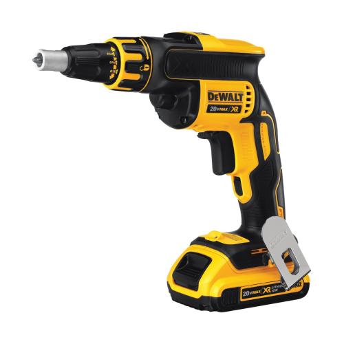 Cordless Screwgun Kit, Kit, Hex Chuck, 1/4 in Chuck, 180 in-lb, 20 VDC, 0 to 4400 RPM No-Load Speed, Lithium-Ion Battery Type, 2 Ah Battery, Battery Included, Plastic Housing, Pistol Grip, Trigger Lock Switch Control, 8-3/4 in L x 10-5/8 in W x 4-7/8