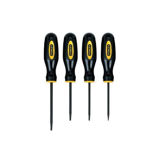 Screwdriver Set, Measurement System: Imperial, 10 Piece, Ergonomic/Rubber Grip/Standard Fluted, Screwdriver Types Included: Cabinet/Keystone/Phillips®/Slotted, No ESD-Safe, No, 2 to 6 in L Round Shank, Alloy Steel/Plastic, Nickel Plated, Black