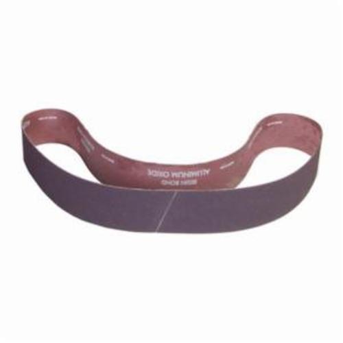 Coated Abrasive Belt, Narrow RR-Flex, Series: R228, 42 in Belt Length, 1 in Belt Width, 50 Grit, Coarse Grade, Aluminum Oxide Abrasive, Cotton Backing, Closed Coat, Brown, Applicable Materials: Metal and Wood, X-Weight Backing Weight