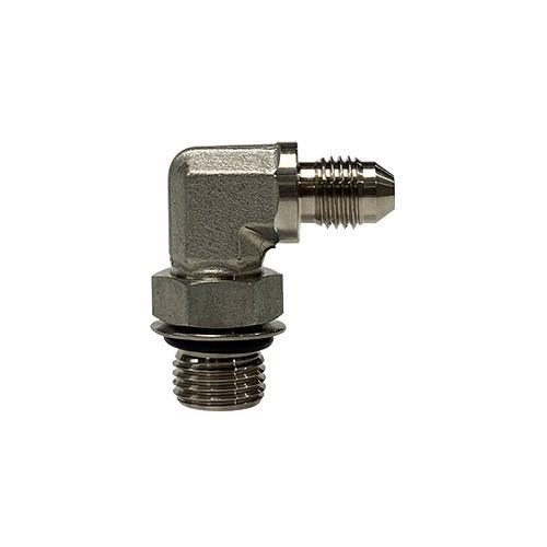 90° Elbow, 1/2 in Nominal, 37° JIC Male Flared x Male ORB End Style, 4500 psi Pressure, Stainless Steel