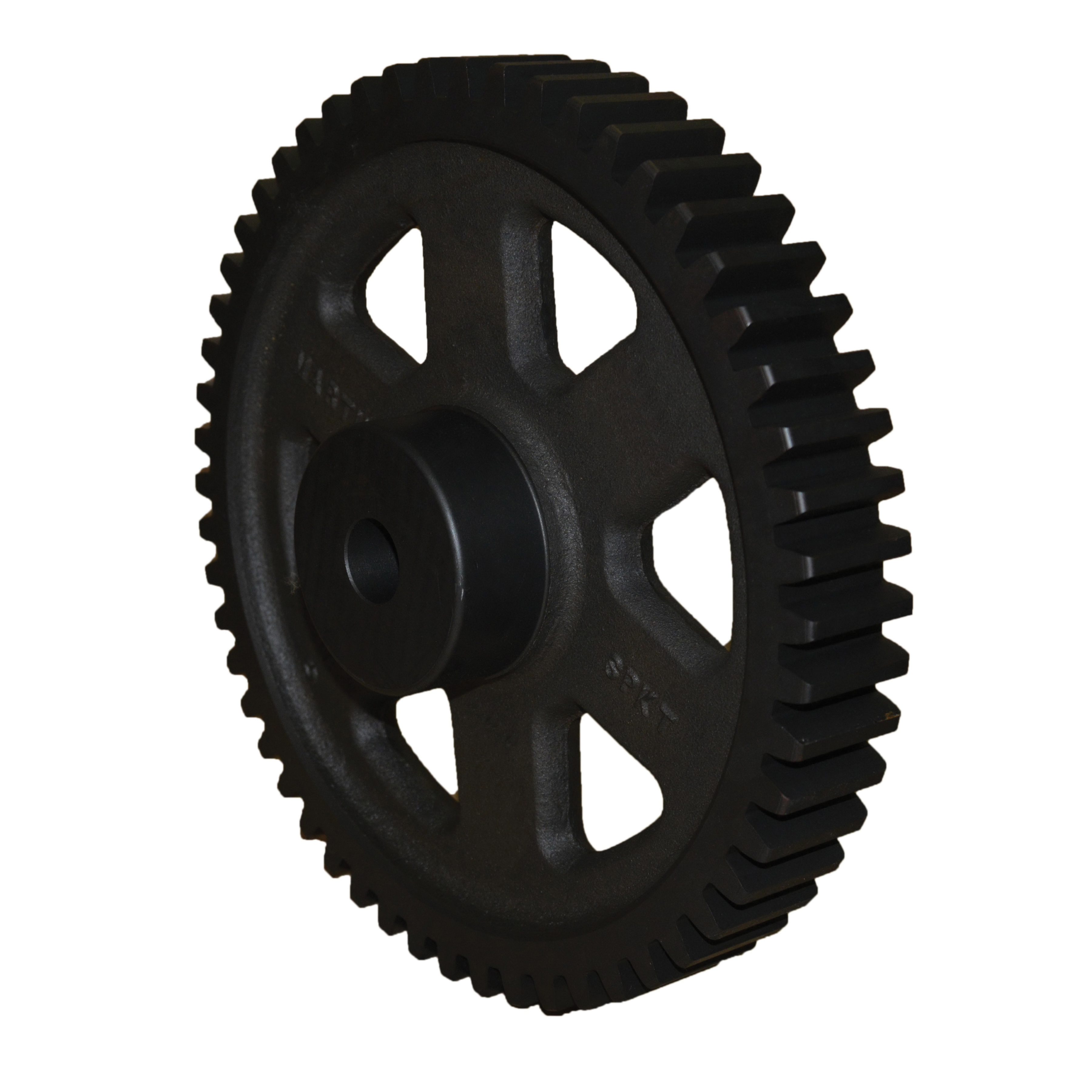 Stock Spur Gear, Reboreable, 1-1/4 to 2-1/16 Inch Bore Diameter, 11.3333 Inch Outside Diameter, 66 Teeth, 6 Diametral Pitch, 10.9999 Inch, 1-1/2 Inch Face Width, Type B, 3.2345 Inch Hub Diameter, 1-1/4 Inch Hub Projection, 2-3/4 Inch Overall Length, 14.5° Pressure Angle, Cast Iron