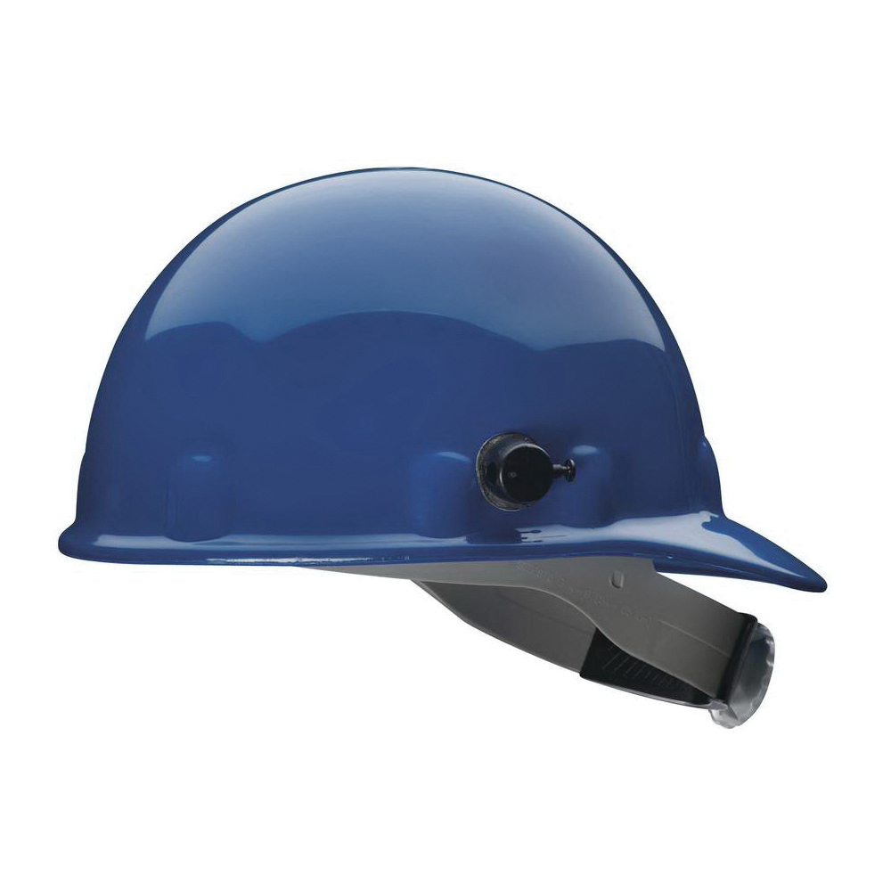 Hard Hat, Cap Style, Series: E2, Unisex Size, Fits Minimum Hat Size: 6-1/2, Fits Maximum Hat Size: 8, Blue, Thermoplastic, 8-Point Suspension, ANSI Electrical Class Rating: Class C, E and G, ANSI Impact Rating: Type I, Slotted: No, Ratchet Adjustment