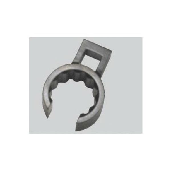 Crowfoot Socket Wrench, Measurement System: Metric, 26 mm Wrench Opening, Flare Nut Wrench, 12 Points, 3/8 Inch Drive, 38.1 mm Head Width, 20.6 mm Head Thickness, Steel, Polished Chrome