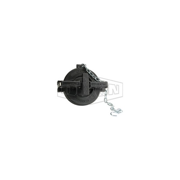 Cam and Groove Dust Cap, Cap Fitting/Connector, 4 Inch Nominal, Nylon, Black