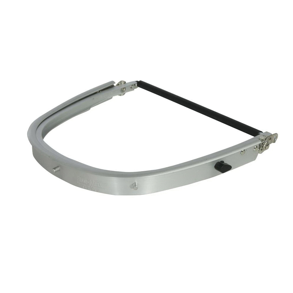 Faceshield Bracket, For Use With: Protective Caps and Front Mounted Hard Hats, Aluminum, Silver