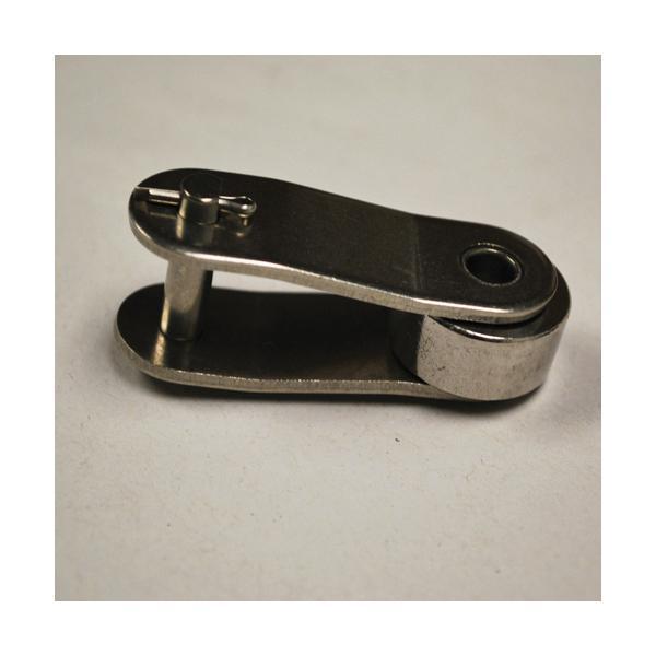 Offset Link, Double Pitch Oversize, C2042SS Chain, 1 in Pitch, 0.717 in Overall Width, 0.156 in Pin Dia, 0.472 in H Link Plate, 0.059 in THK Link Plate, 304 Stainless Steel