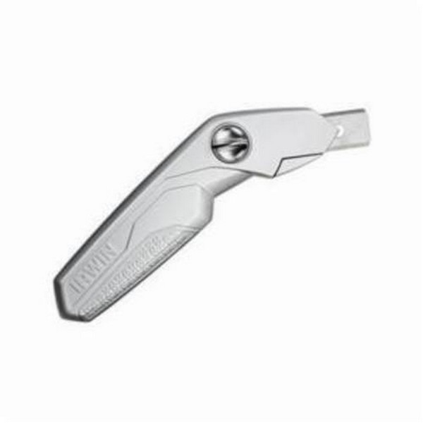 Carpet Knife, Speciality, 5-3/4 in in Blade Length, 2-Sided Fixed Blade, Carbon Steel Blade, Blades Included: 3, Ergonomic/Angled Handle, 6-1/2 in in Handle Length, Aluminum Handle, 9-3/16 in in Overall Length, 3-1/2 in in Overall Width, 13/16 in in