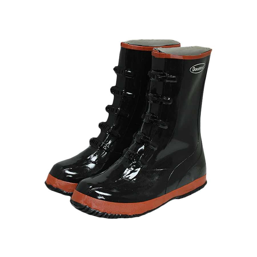 Boot, Series: 1520, SZ 12 Size, Black/Orange, Fabric Upper, Rubber Midsole