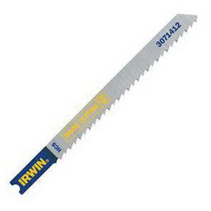 Jig Saw Blade, 3 in Length, 5/32 TPI, U Shank, Carbide Cutting Edge, Bi-Metal Body, Applicable Materials: Aluminum/Ferrous and Non-ferrous Metals/Hard and Soft Wood/Laminate Particle Board/Plastics/Plywood/Sheet Steel