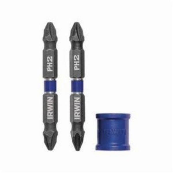 Power Bit Set, Double End, 3 Piece, For Use With: Impact Drivers and Quick-Change Chucks, 1/4 in Shank, Cold Forged Steel, Black Oxide