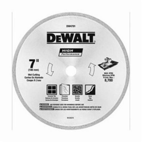 Diamond Saw Blade, High Performance Thin Kerf, 7 in Diameter Blade, 5/8 in Arbor/Shank, Dry/Wet Cutting Condition, 5 mm Segment Height, 8700 RPM Applicable Materials: Stone and Tile