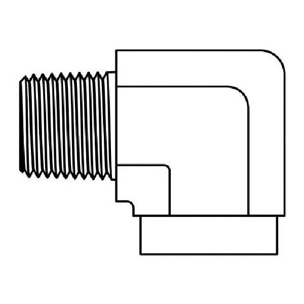 Street Elbow, Series: 5502, 3/4-14 Nominal, MNPT x FNPT End Style, 90 deg Angle, 316 Stainless Steel