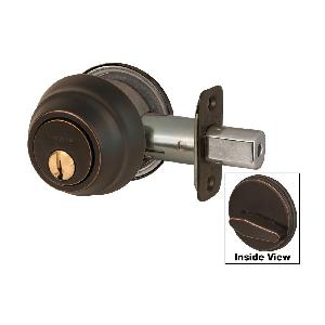 DEADBOLT 2-3/8IN 2-3/4IN ALIKE STL