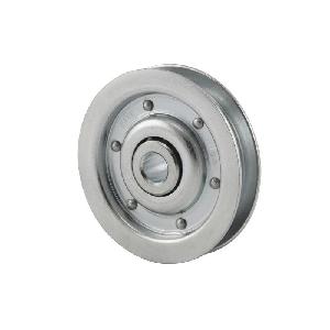 Unground Ball Bearing Sheave, Series: 2000, 0.376 in Bore Dia, 2 in Outside Dia, 5/8 in Width, Pressed Steel Bearing, 300 °F, Steel