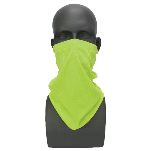 Neck Gaiter, Lightweight Universal, Polyester Interlock Fabric, Lime