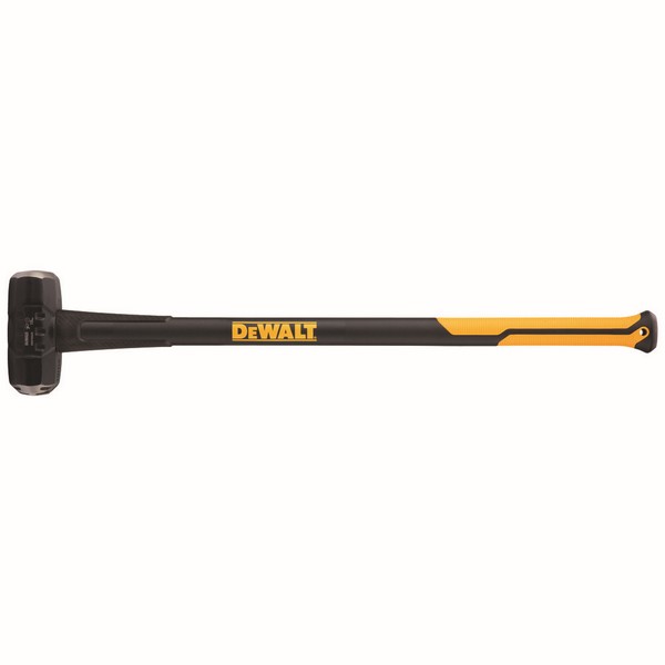Sledge Hammer, 36 in Overall Length, Sledge Face, 10 lb Head, Steel Head, Straight Handle, Fiberglass Handle, Thermoplastic Rubber Grip