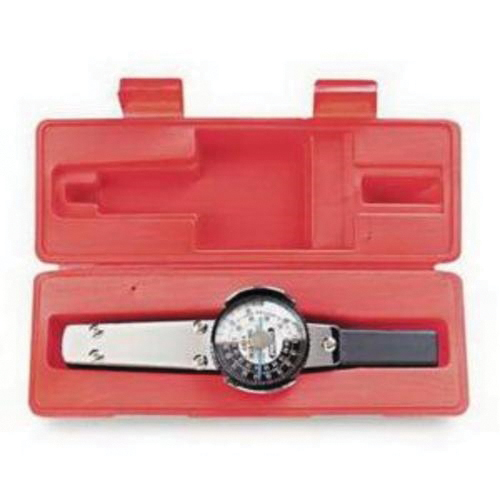 Dial Torque Wrench, Dual Scale, 1/4 in Drive, 15 to 75 in-lb, Fixed/Ratcheting, Graduations: 1 in-lb/2 kg-cm, 10 in Overall Length, CW/CCW, +/-4% Accuracy, 5000 Cycles Minimum, Plain Grip, Specifications Met: ASME B107.14M, Aluminum/Steel/Rubber, Ful