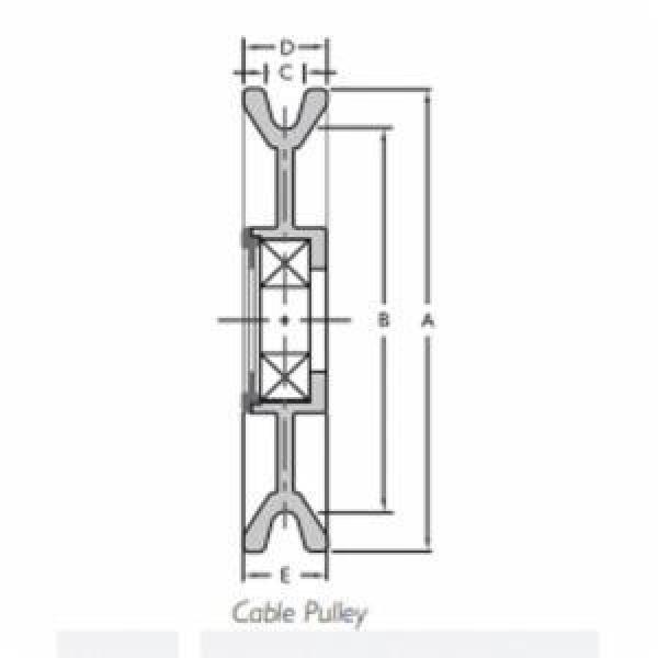 Cable Pulley, 4.46 in Outside Dia, 0.86 in Face Width, 17 mm Shaft Dia, Glass Reinforced Nylon