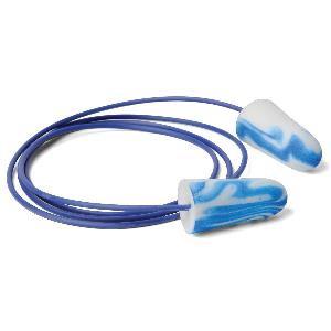 Disposable Earplug, Metal Detectable, Series: SpakPlugs, Corded Design, 33 dB Noise Reduction, Tapered Shape, Universal Size, Blue Plug, Polyurethane Plug, Plastic Cord, Specifications Met: ANSI S3.19-1974, Disposable/Reusable: Disposable