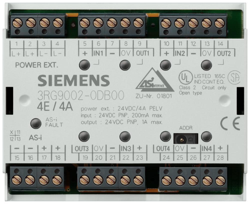 Digital Interface Module, 4 Input, 4 Output, 24 VDC, 1/6 A, Combicon Terminal, -25 to 70 °C, 75 mm H x 90 mm W x 37 mm D