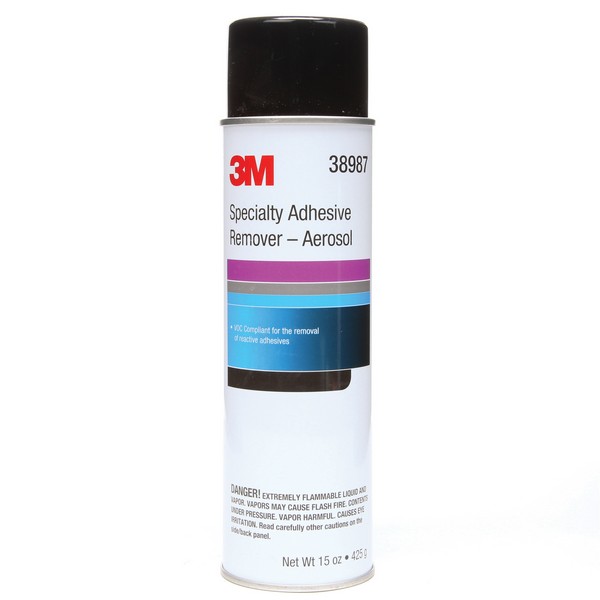 Specialty Adhesive Remover, Flammable Ready-to-Use, 15 oz Container, Aerosol Can Container, 15 oz Net Weight, Liquid Form, Clear, Solvent Odor/Scent, 0.81 Specific Gravity, 539 g/L VOC, Composition: Solvent Naphtha (Petroleum), Light Aliphatic, Aceto